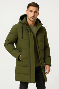 Men's Insulated Waterproof Puffer Jacket - Warm Winter Coat for Outdoor Activities