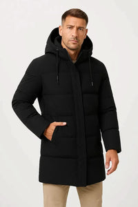 Men's Insulated Waterproof Puffer Jacket - Warm Winter Coat for Outdoor Activities