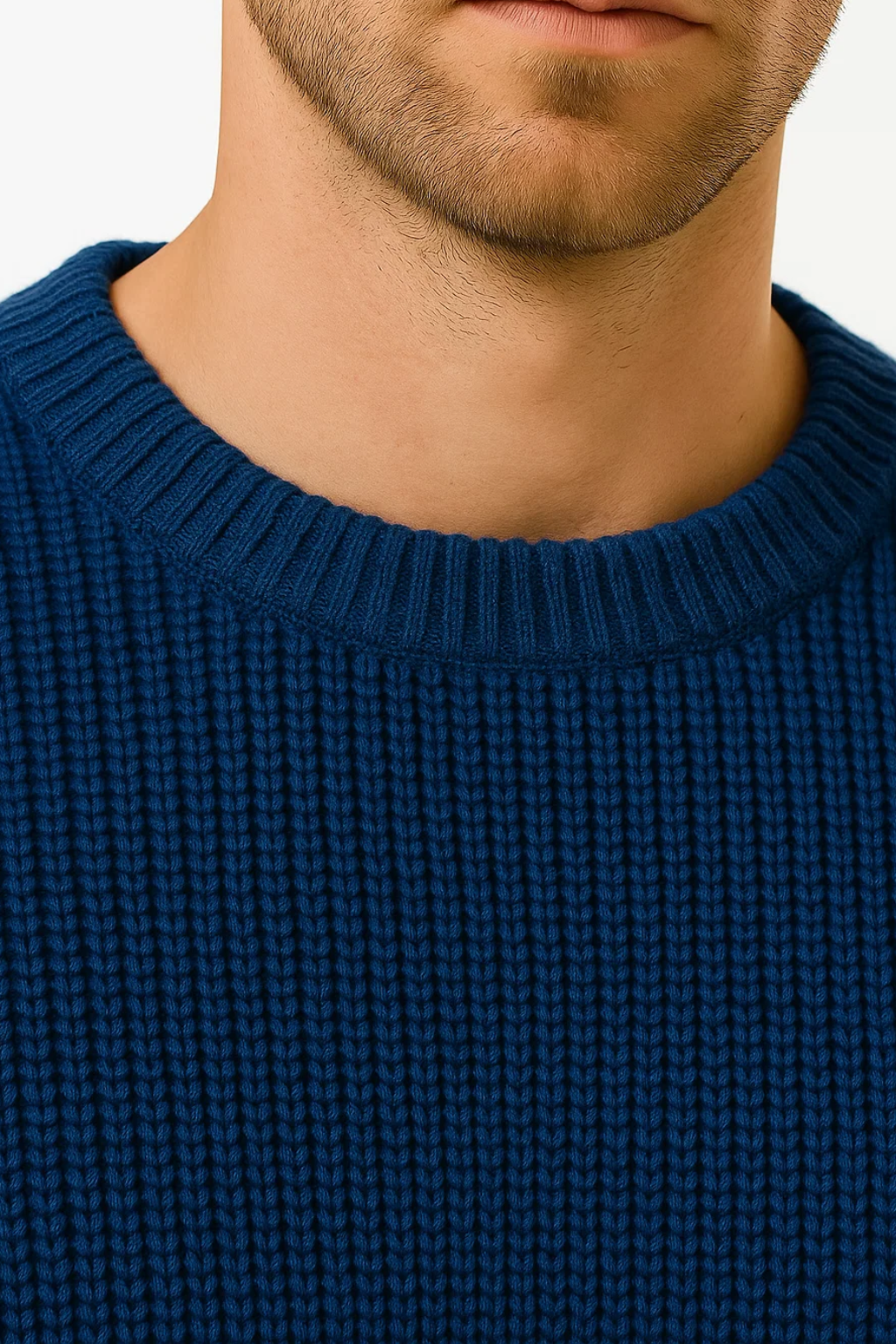 Men's Knitted Oversized Sweater | Ribbed Texture | Casual Wear for Fall/Winter