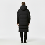 Men's Long Puffer Coat - Insulated Winter Parka Jacket for Cold Weather Protection