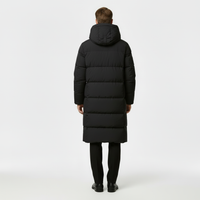 Men's Long Puffer Coat - Insulated Winter Parka Jacket for Cold Weather Protection