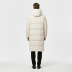 Men's Long Puffer Coat - Insulated Winter Parka Jacket for Cold Weather Protection