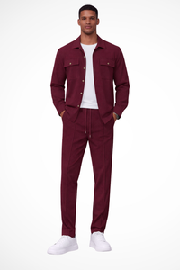 Long Sleeve Men's Shirt And Straight Leg Trousers Set UK – Smart Casual & Holiday Wear