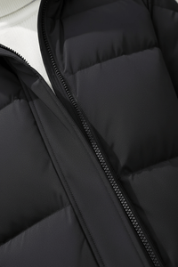 Men's Quilted Hooded Puffer Coat - Relaxed Fit, Warm Insulation for Casual Wear