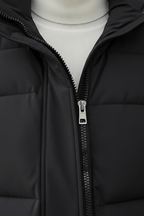 Men's Quilted Hooded Puffer Coat - Relaxed Fit, Warm Insulation for Casual Wear