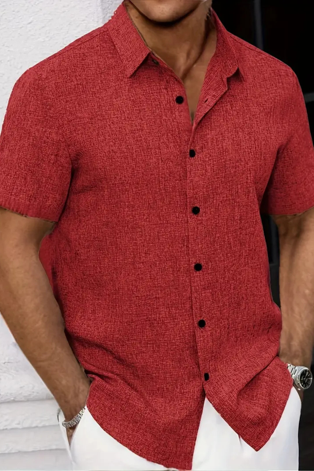 Cotton Short Sleeve Men's Shirt UK – Smart Casual & Holiday & Resort Wear