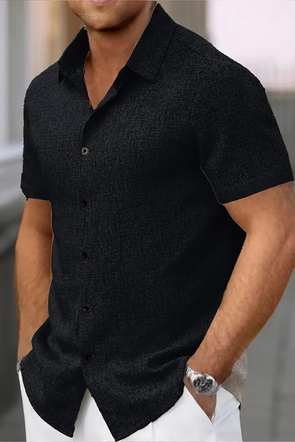 Cotton Short Sleeve Men's Shirt UK – Smart Casual & Holiday & Resort Wear