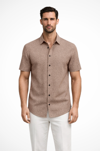 Cotton Short Sleeve Men's Shirt UK – Smart Casual & Holiday & Resort Wear