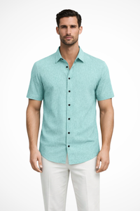 Cotton Short Sleeve Men's Shirt UK – Smart Casual & Holiday & Resort Wear