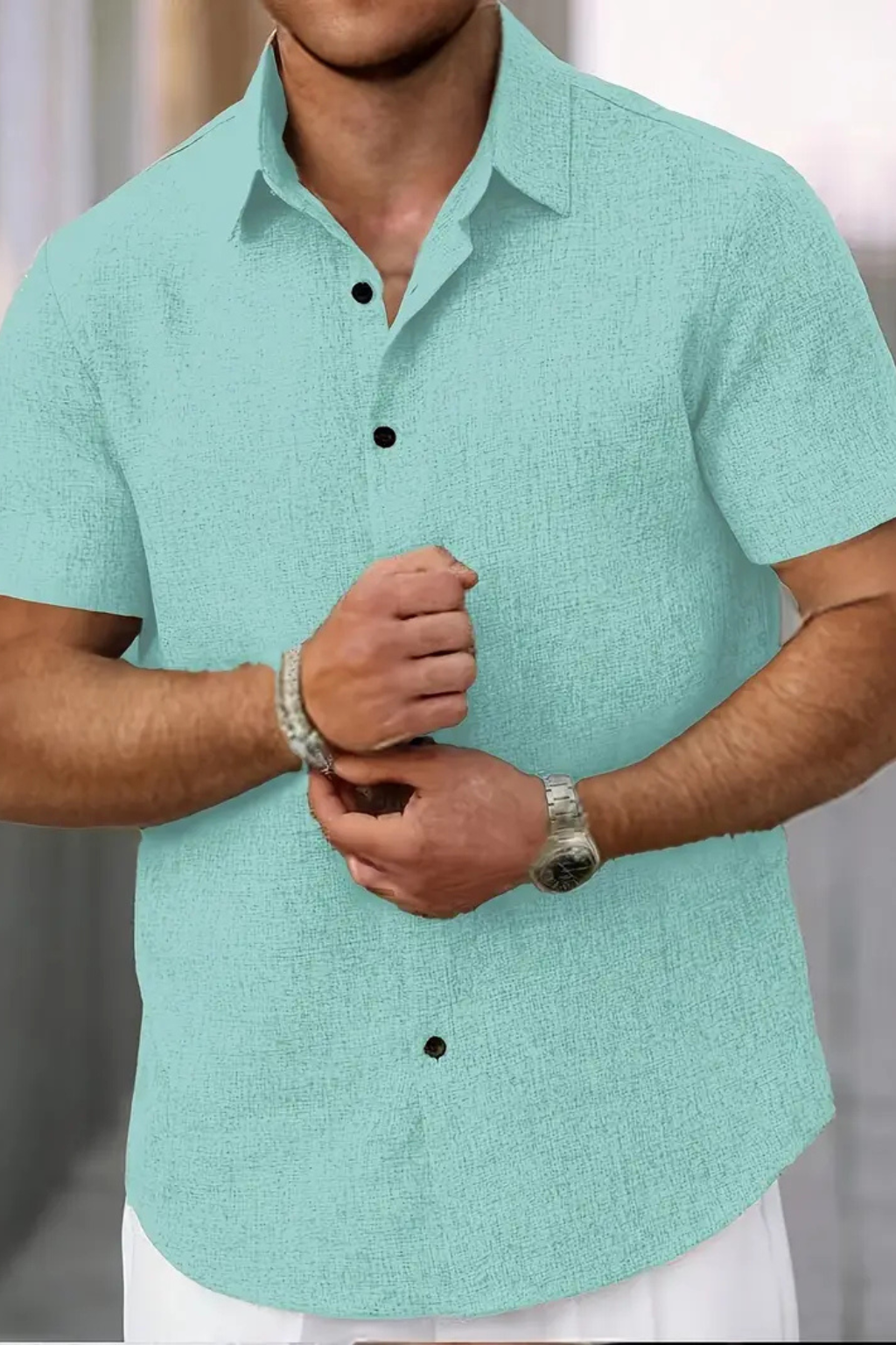 Cotton Short Sleeve Men's Shirt UK – Smart Casual & Holiday & Resort Wear
