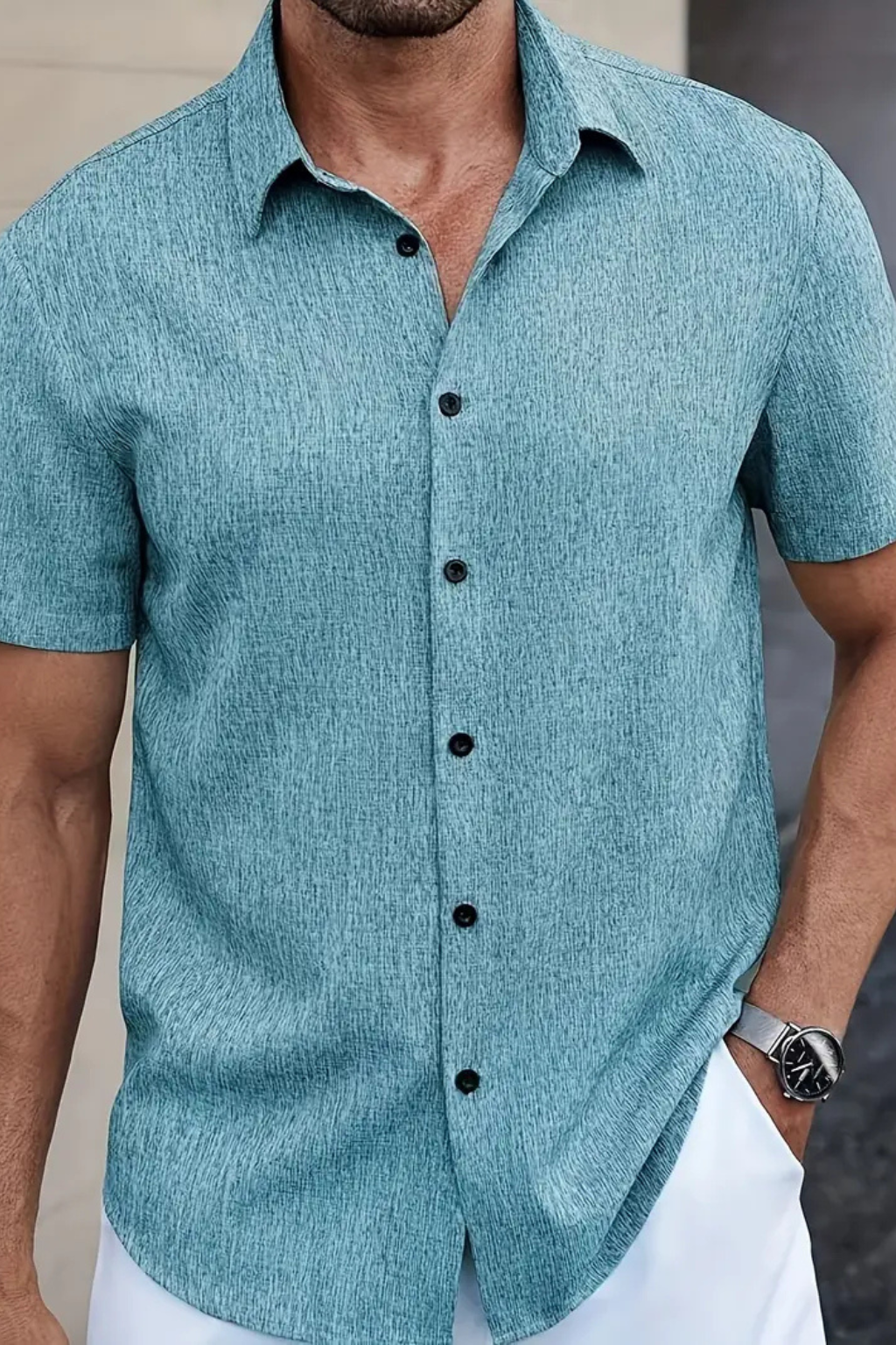 Cotton Short Sleeve Men's Shirt UK – Smart Casual & Holiday & Resort Wear