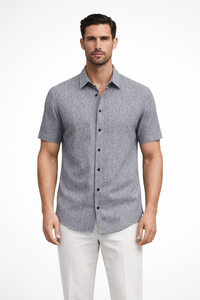 Cotton Short Sleeve Men's Shirt UK – Smart Casual & Holiday & Resort Wear