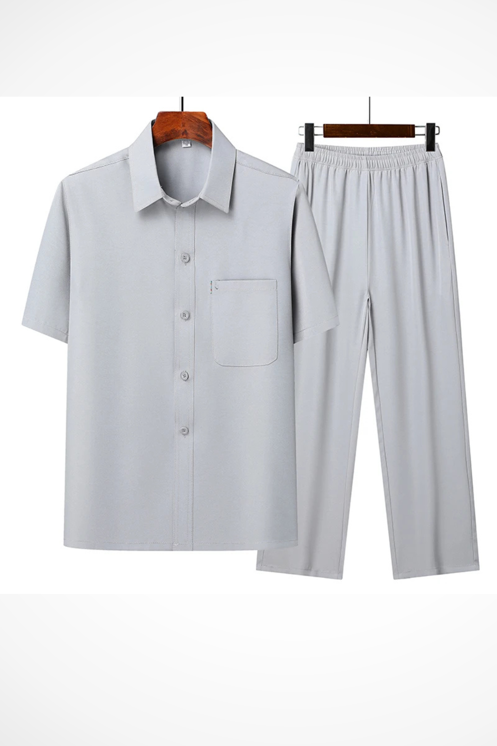 Short Sleeve Men's Shirt and Trousers Set UK – Smart Casual & Holiday & Resort Wear