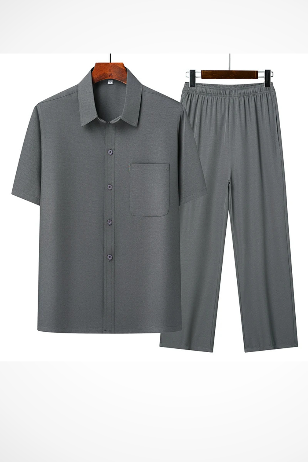 Short Sleeve Men's Shirt and Trousers Set UK – Smart Casual & Holiday & Resort Wear