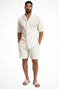 Short Sleeve Shirt And Shorts Men's Shirt UK – Smart Casual & Holiday & Resort Wear