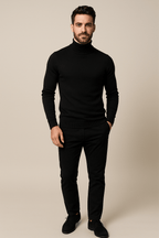 Men's Slim Fit Turtleneck Sweater in Soft Knit for Casual or Smart-Casual Wear