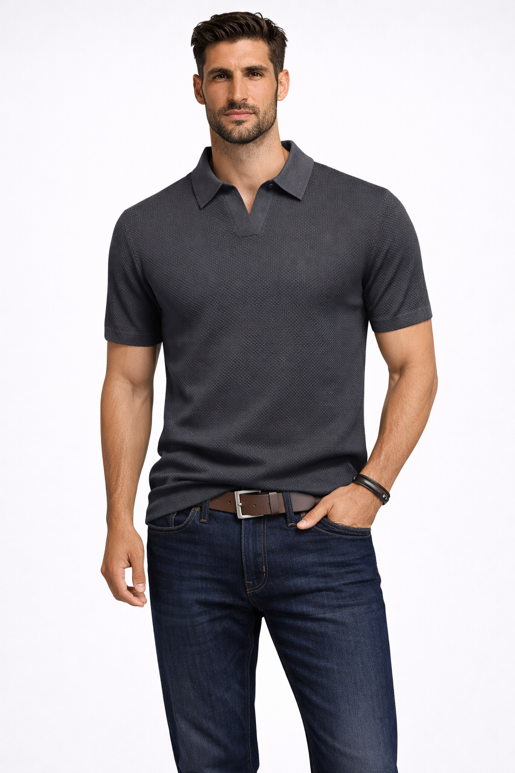 Knit Short Sleeve Men's Shirt UK – Smart Casual & Holiday & Resort Wear