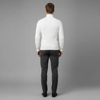 Men's Turtleneck Sweater - Soft Knit Fabric - Casual Wear - Ideal for Layering in Cool Weather