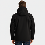 Men's Waterproof Windproof Jacket with Adjustable Hood for Outdoor Activities and Travel