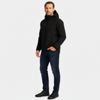 Men's Waterproof Windproof Jacket with Adjustable Hood for Outdoor Activities and Travel