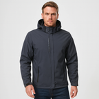 Men's Waterproof Windproof Jacket with Adjustable Hood for Outdoor Activities and Travel