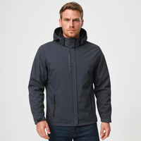 Men's Waterproof Windproof Jacket with Adjustable Hood for Outdoor Activities and Travel