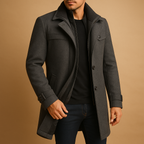 Men's Waterproof Winter Jacket - Adjustable Cuffs, Insulated Design for Cold Weather Outdoor Activities Grey
