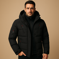 Men's Waterproof Winter Jacket with Insulated Lining | Outdoor-Ready Design for Cold Weather Activities Black