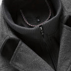 Men's Wool-Blend Overcoat - Tailored Button-Up Winter Coat for Cold Weather Fashion