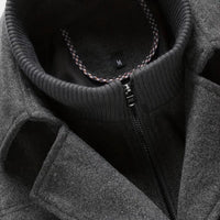 Men's Wool-Blend Overcoat - Tailored Button-Up Winter Coat for Cold Weather Fashion