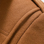 Men's Wool-Blend Overcoat - Tailored Button-Up Winter Coat for Cold Weather Fashion