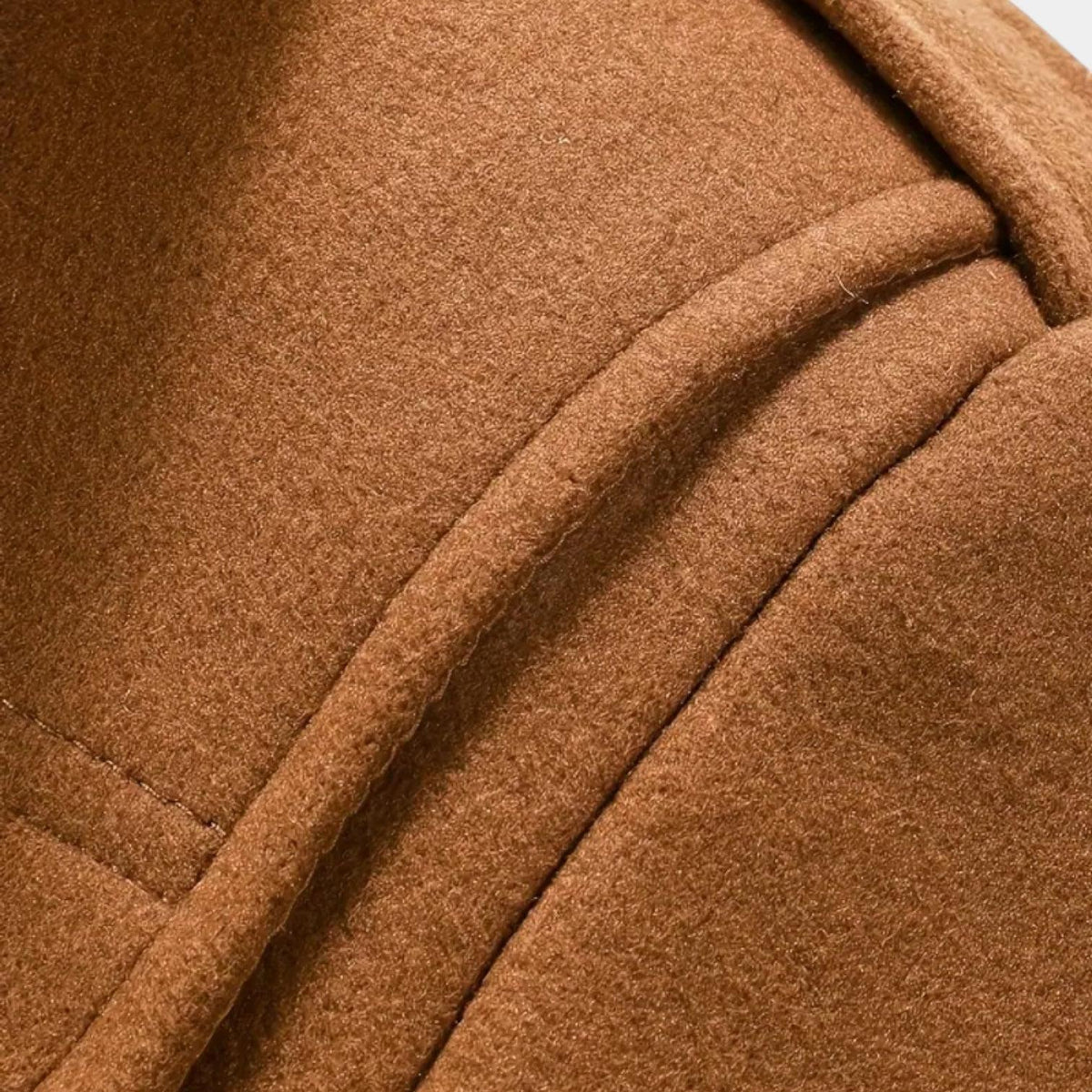 Men's Wool-Blend Overcoat - Tailored Button-Up Winter Coat for Cold Weather Fashion
