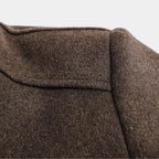 Men's Wool-Blend Stand-Collar Coat with Removable Padded Vest for Cold Weather Wear