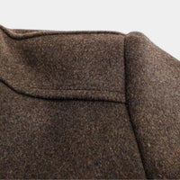 Men's Wool-Blend Stand-Collar Coat with Removable Padded Vest for Cold Weather Wear