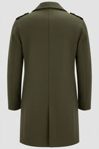 Men's Wool Trench Coat - Tailored Fit, Classic Design for Formal and Casual Wear