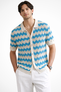 Knit Short Sleeve Men's Shirt UK – Smart Casual & Holiday & Resort Wear