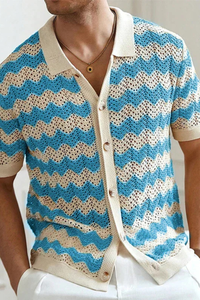 Knit Short Sleeve Men's Shirt UK – Smart Casual & Holiday & Resort Wear