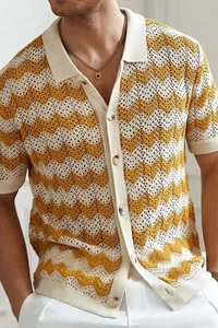Knit Short Sleeve Men's Shirt UK – Smart Casual & Holiday & Resort Wear