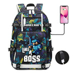 Minecraft Backpack for Kids - School Bag with Practical Pockets