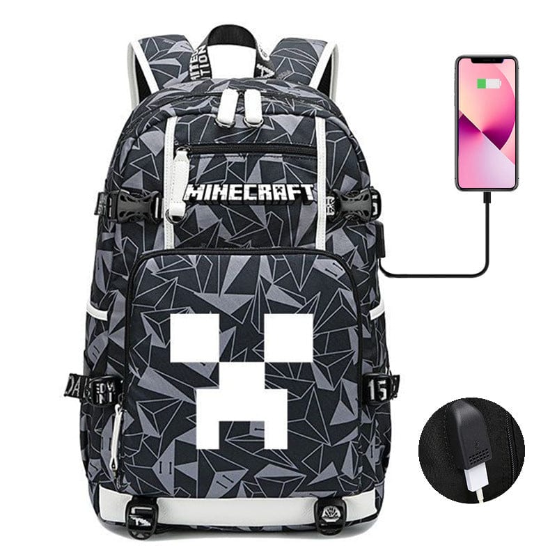 Minecraft Backpack for Kids - School Bag with Practical Pockets