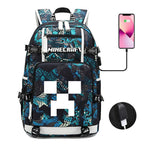 Minecraft Backpack for Kids - School Bag with Practical Pockets