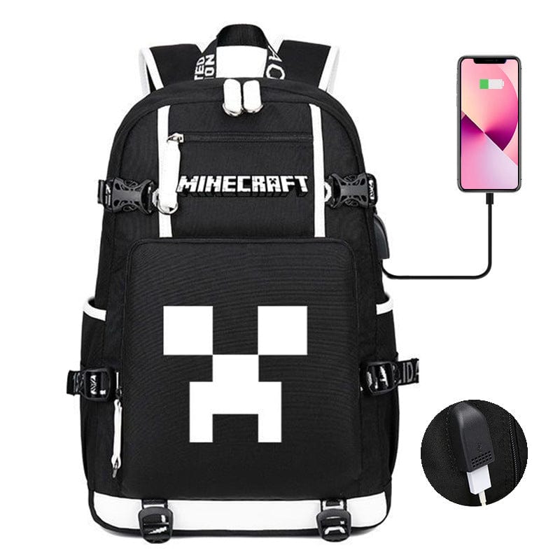 Minecraft Backpack for Kids - School Bag with Practical Pockets