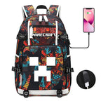 Minecraft Backpack for Kids - School Bag with Practical Pockets