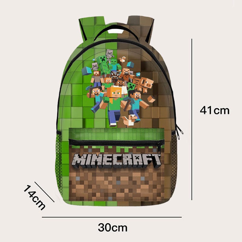 Minecraft School Backpack - Children's School Bag - Pixel Designs