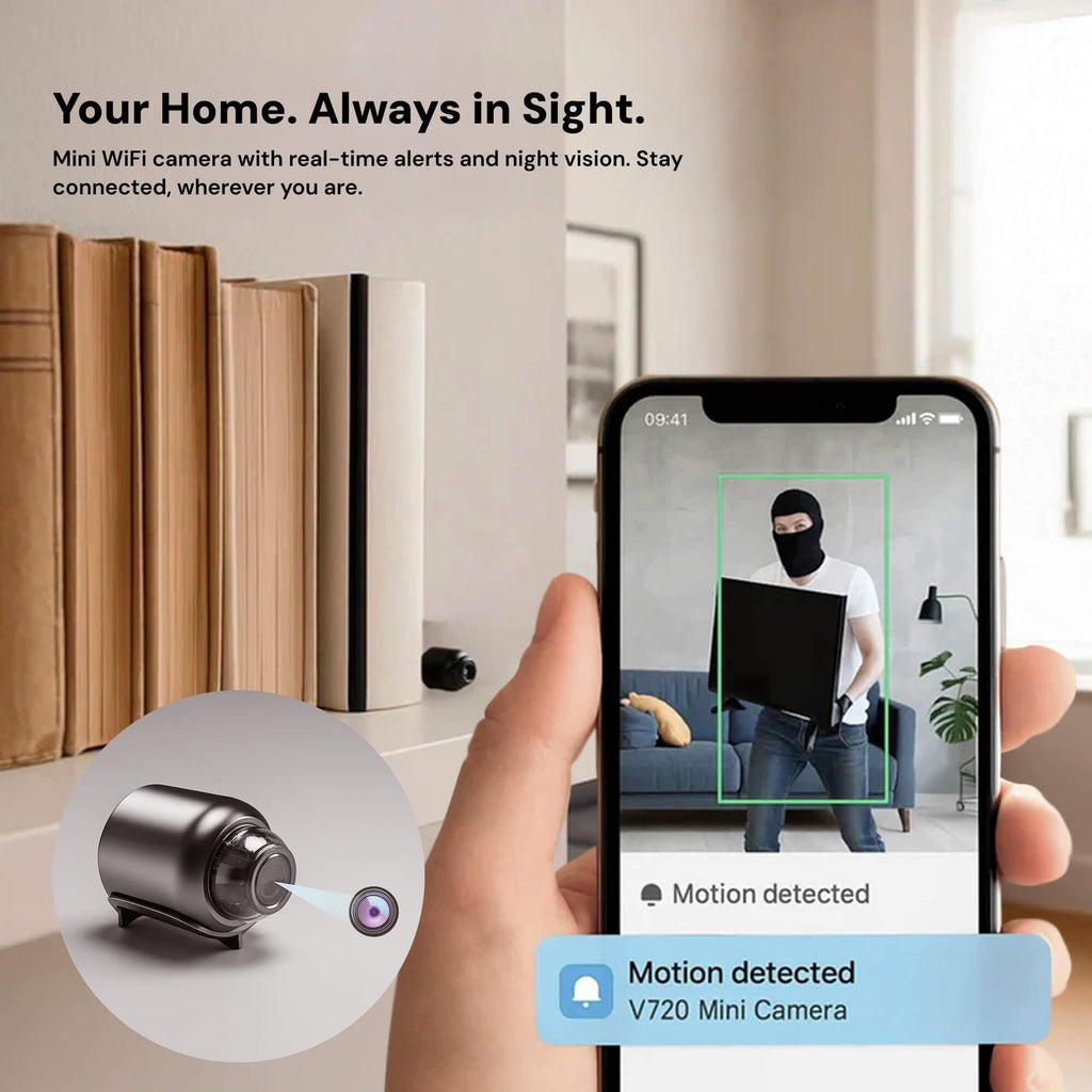Mini Wireless Hidden Camera with Audio – Home Surveillance, Security Monitoring