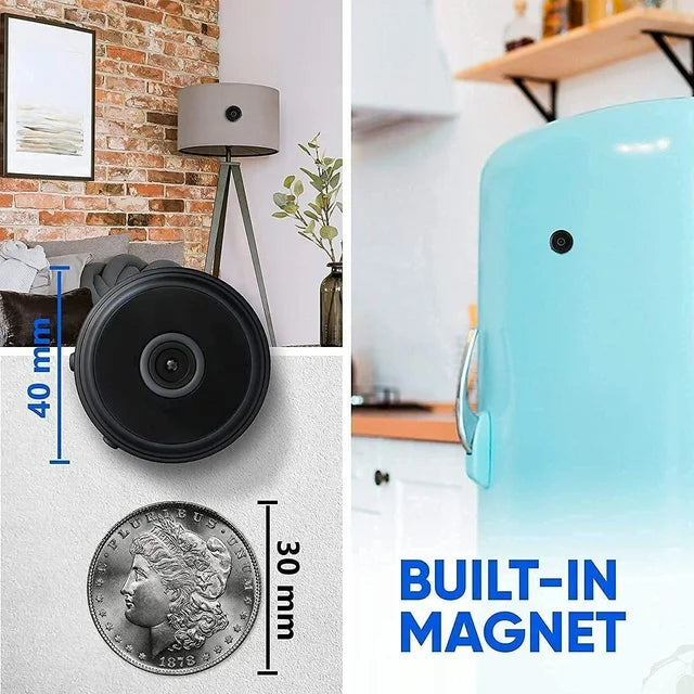 Mini Wireless Magnetic Camera with Audio – Home Office, Holiday Use