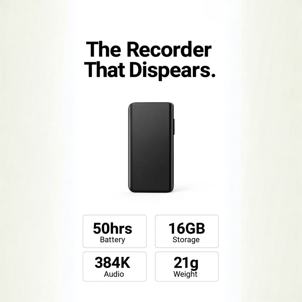 Miniature Voice Recorder – Small, Discreet, Voice Activation – Stealth Recording, Travel