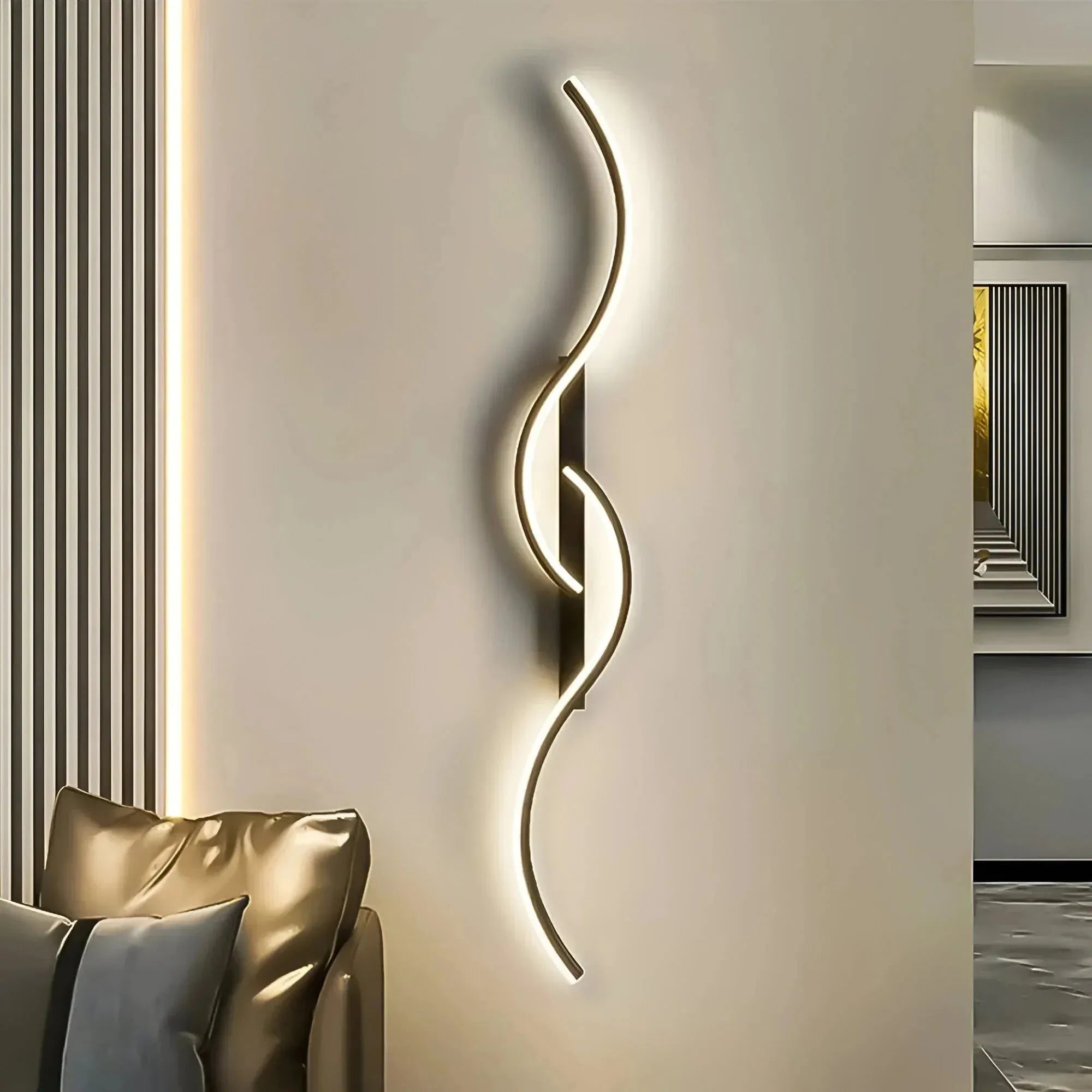 Modern Curved Wall Light for Interiors – Ambient Lighting, Living Space Design
