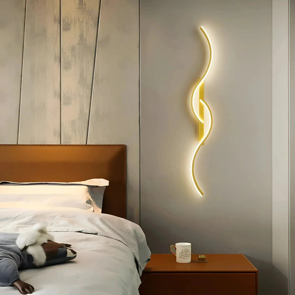 Modern Curved Wall Light for Interiors – Ambient Lighting, Living Space Design