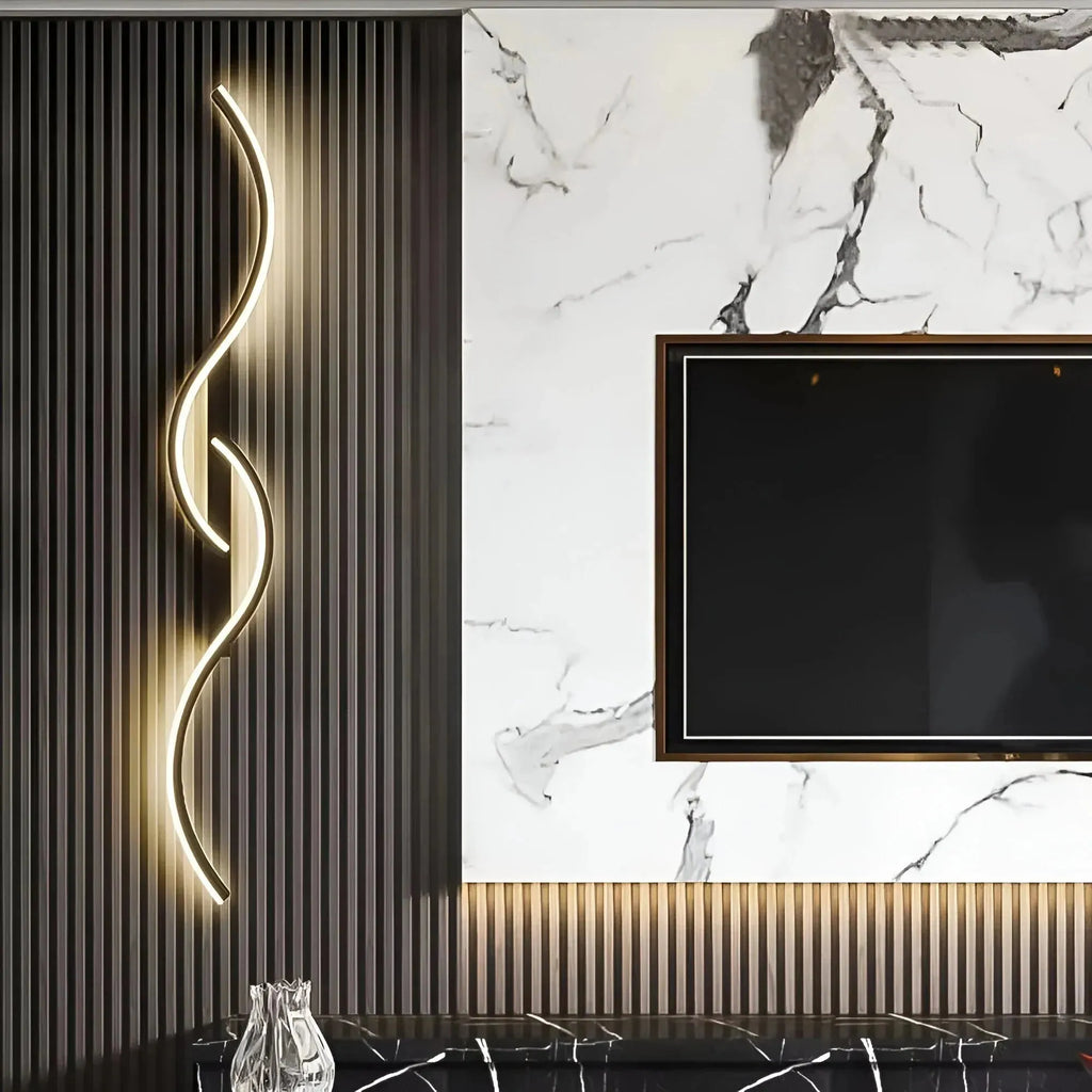 Modern Curved Wall Light for Interiors – Ambient Lighting, Living Space Design
